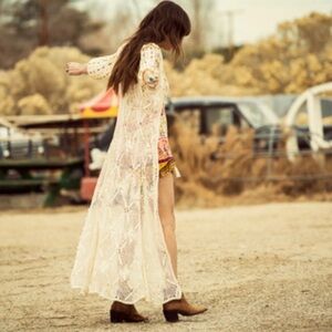 Spell Stevie Crochet Maxi Vest